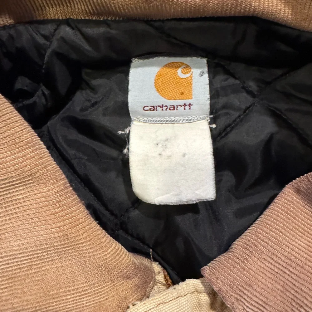 Carhartt Jacket Mens 4XL* Tan Quilt Lined Workwear Duck Canvas Distressed Faded*